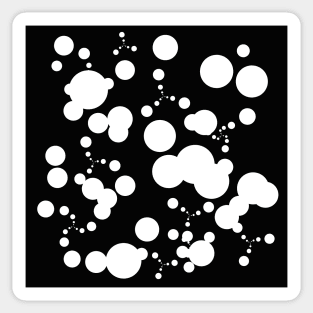 Modern Black and White Spots Sticker